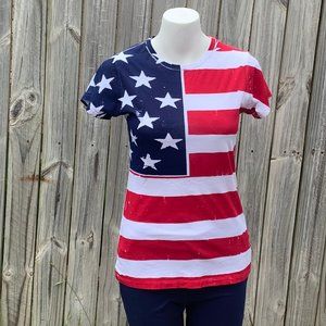 American Summer Patriotic flag tee shirt